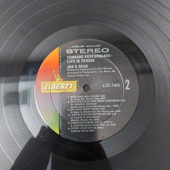 Jan & Dean - Command Performance Live in Person Vinyl LP Liberty Records 1965 - Picture 8 of 8